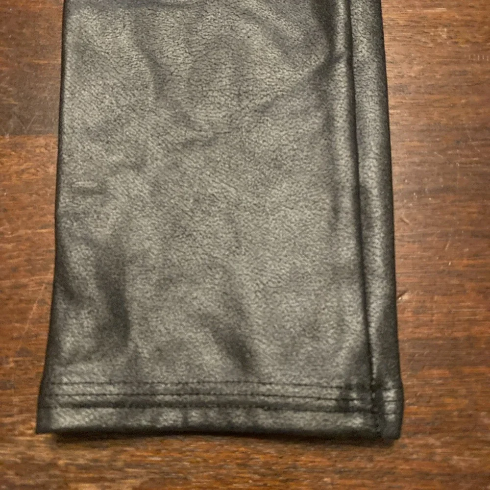 SPANX Leggings Women's Size M Faux Leather‎ Moto in Black